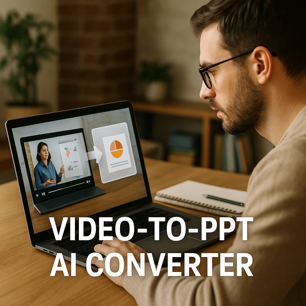 Comparaison de différents convertisseurs vidéo vers PowerPoint avec l'IA montrant les fonctionnalités de l'interface et la qualité des diapositives générées